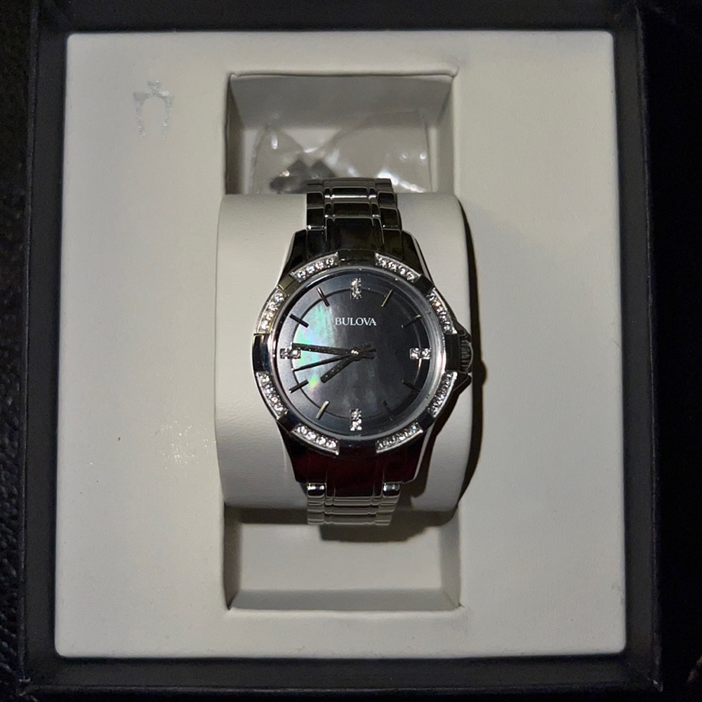 NWT Bulova watch with Swarovski crystals - Silver